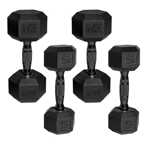 50 lbs Coated Dumbbell Set S377
