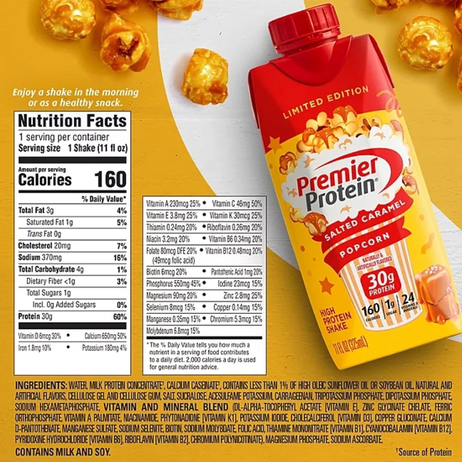 Salted Caramel Popcorn Protein Shakes (11 fl. oz., 15 pk.) C532277