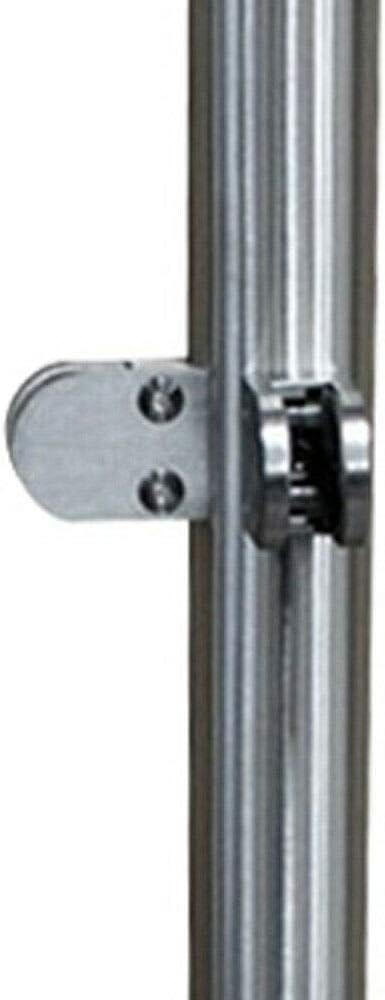 110cm High Glass Balustrade Railing Post Glazing Stainless Steel Pole Handrail Silver Pack of 2 M7609