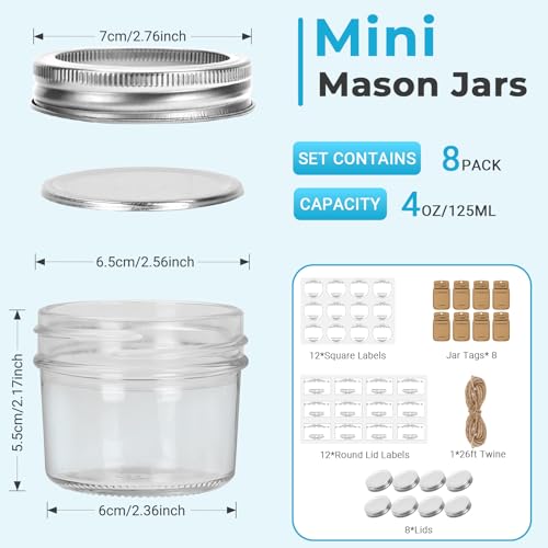 12 Pack 16oz Wide Mouth Glass Mason Jars with Airtight Lids R46060