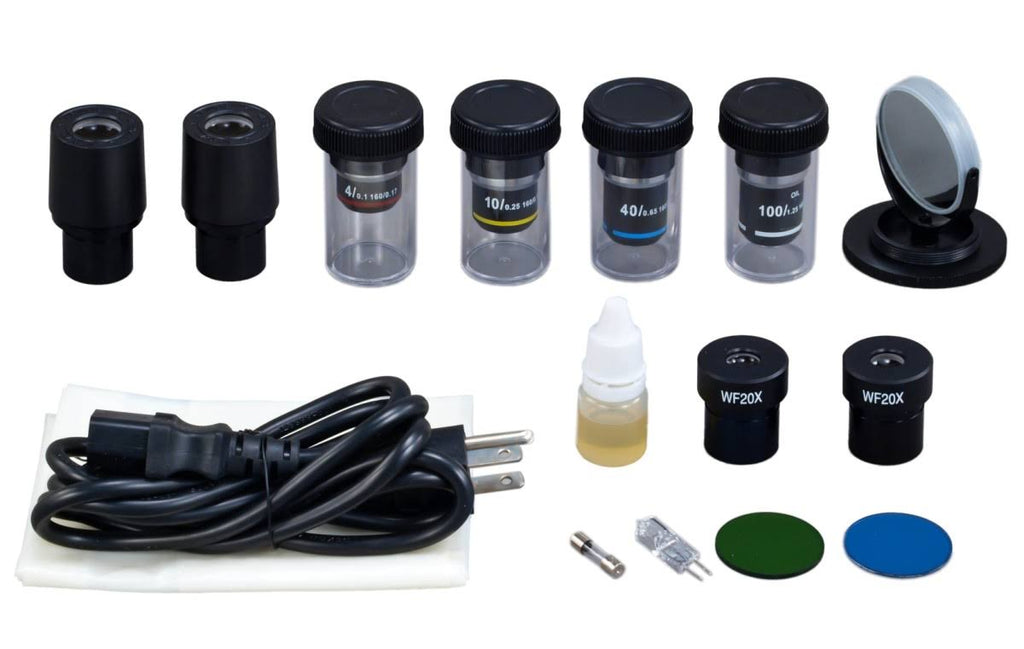 40X-2000X Binocular Lab Compound Microscope with Double Layer Mechanical Stage D778836