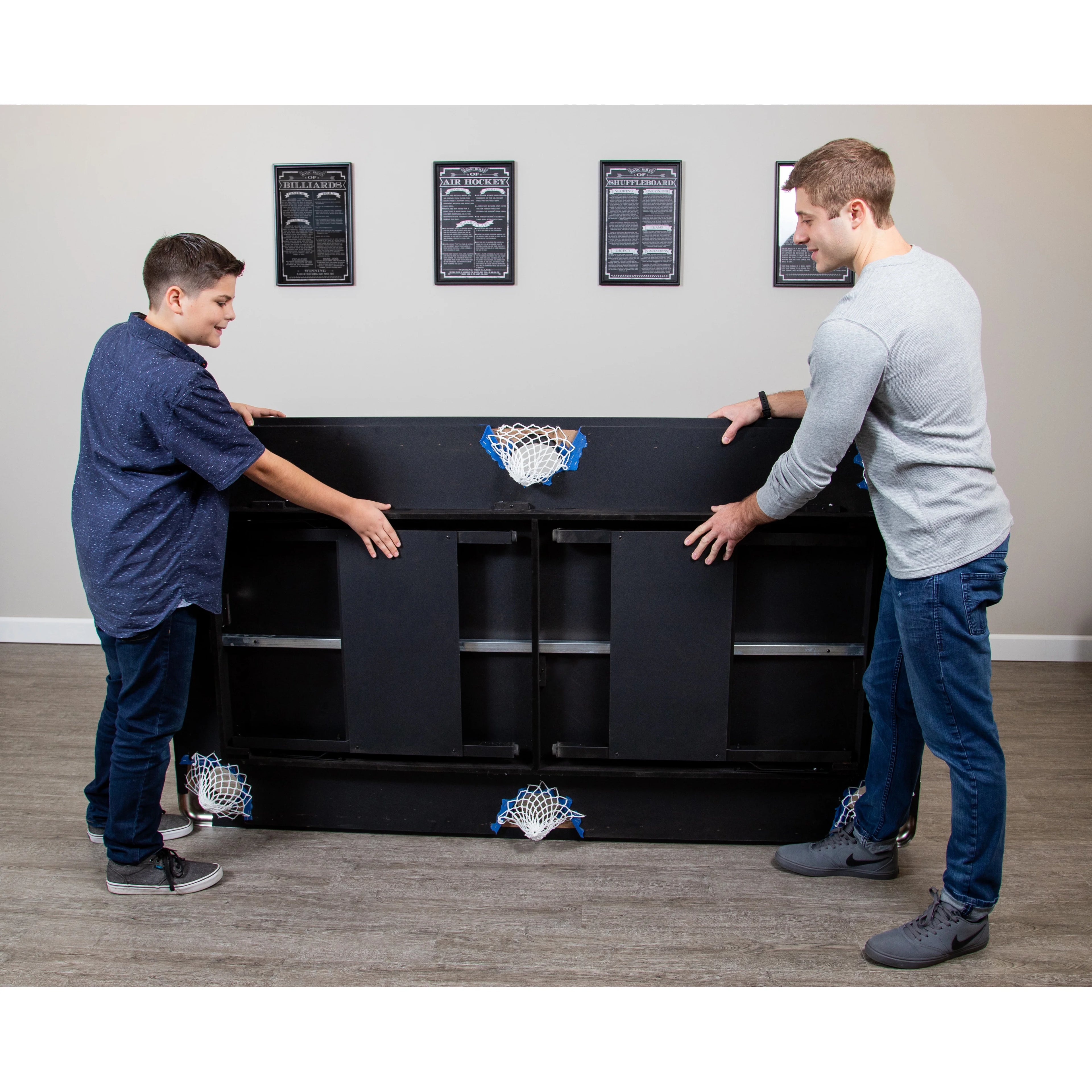 Portable Folding 6 ft. Pool Table, Blue Felt O95814