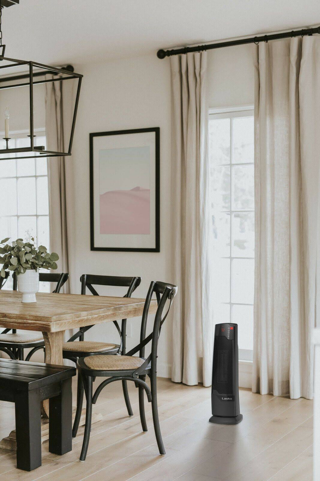 Black Ceramic Tower Space Heater D20896