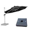 Navy Blue 10ft Cantilever Umbrella with LED lights B935268