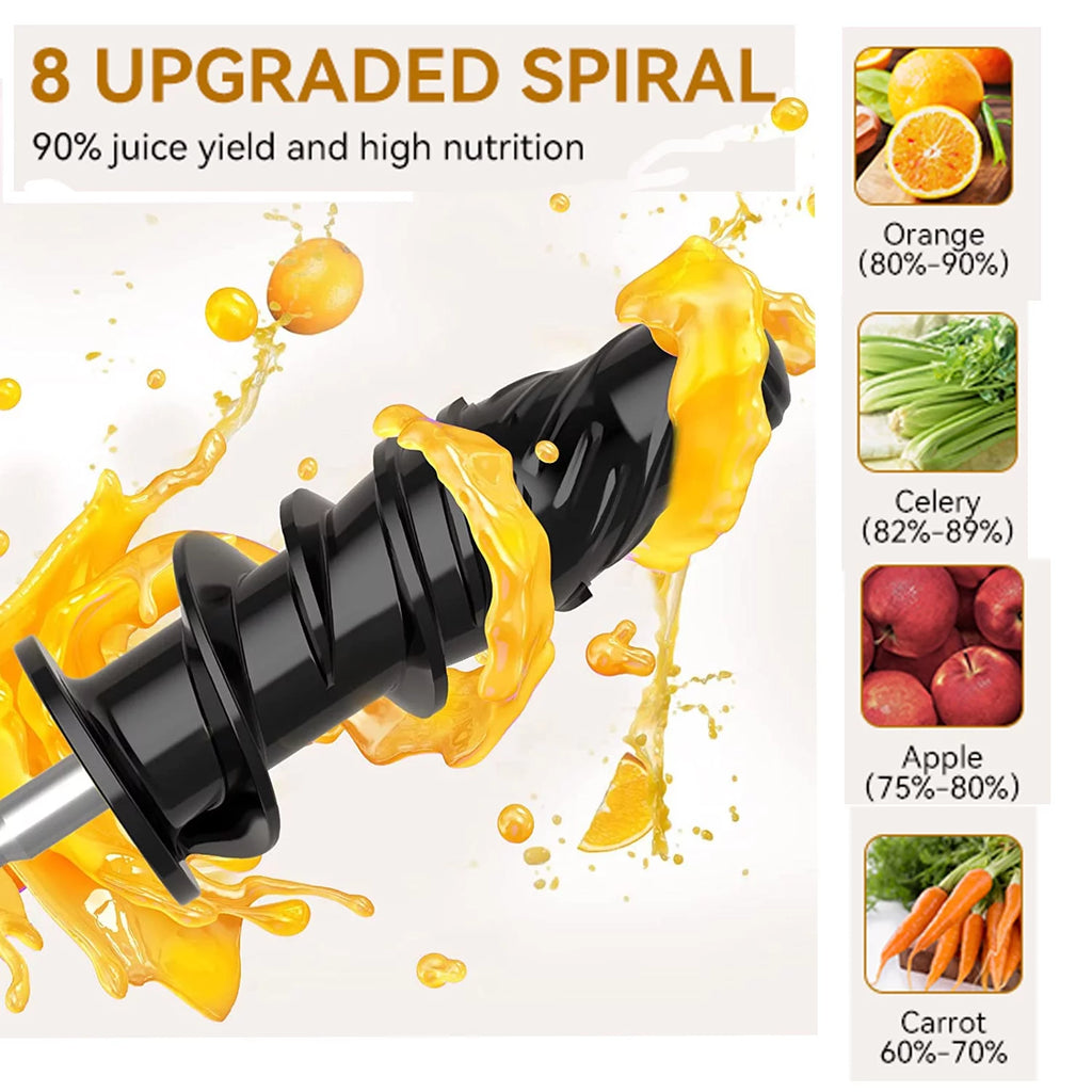 2 Modes Cold Press Masticating Juicer with Quiet Motor E39681
