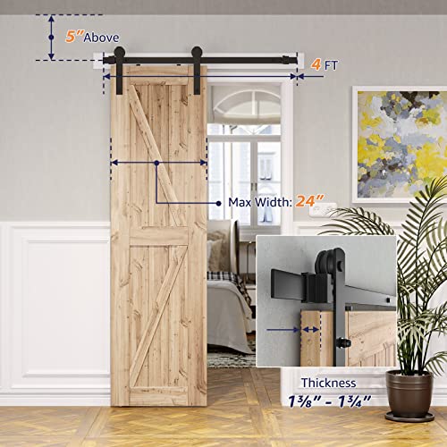6.6FT Barn Door Hardware Kit X6395
