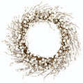 20 Inch Artificial Winter Wreath White Berry Wreath M231354