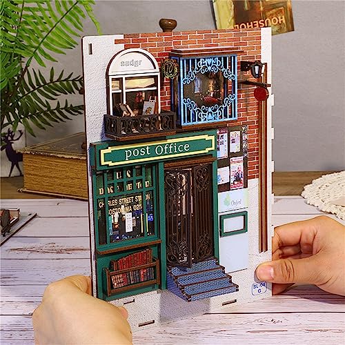 DIY Book Nook Miniature Kit, 3D Wooden Puzzle Booknook K90434