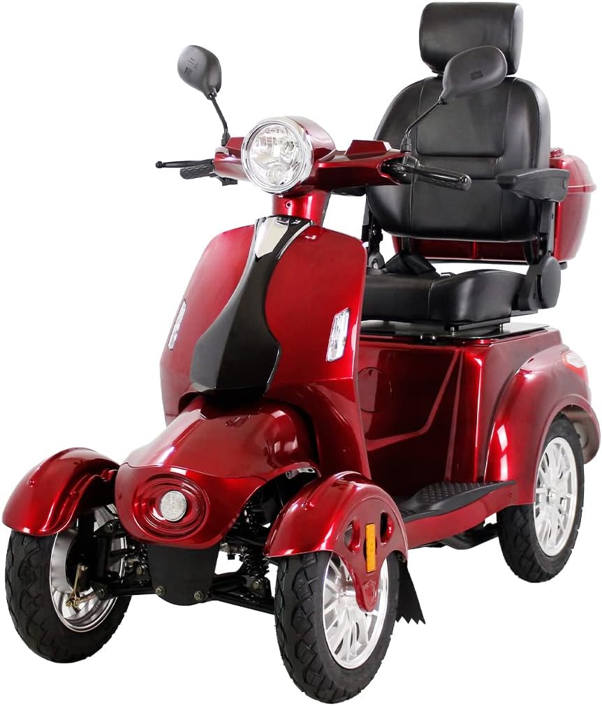 Red Heavy Duty Four Wheel Electric Mobility Scooter J6506