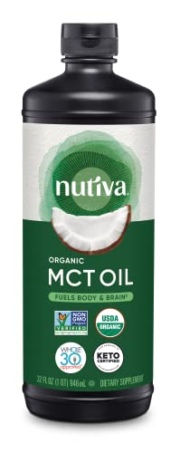 Organic MCT Oil, Unflavored, 32 Oz, 14g MCT per Serving U279308