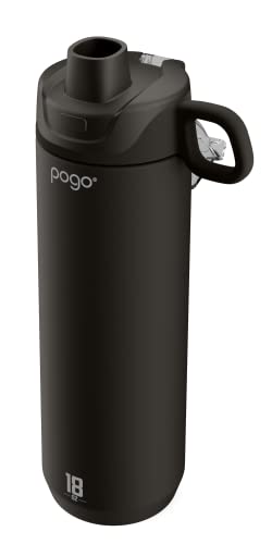 26 oz Vacuum Insulated Stainless Steel Water Bottle with Leak Proof Chug Lid and Silicone Carry Loop Y293