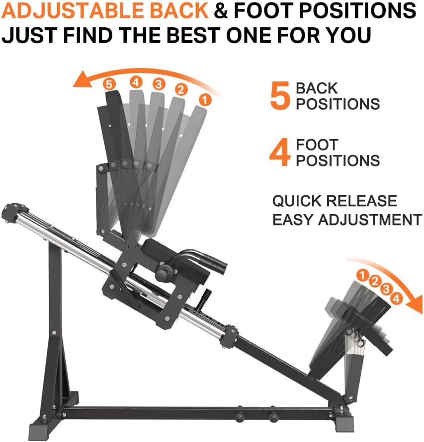 Compact Leg Press Machine with Calf Block J8772