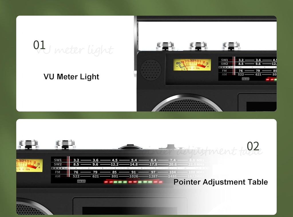 Portable AM/FM Radio Cassette Player Recorder with Bluetooth O247551