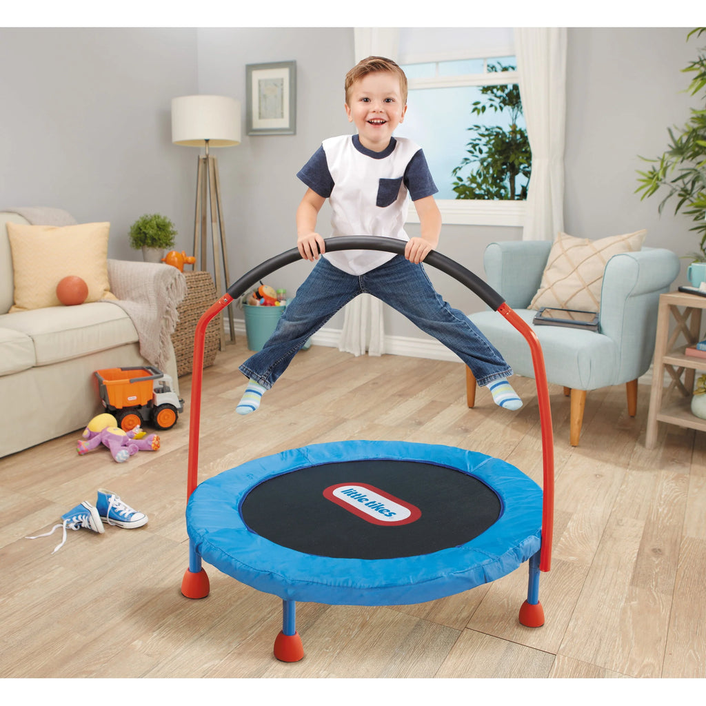 Blue 3-Foot Trampoline with Hand Rail H9101