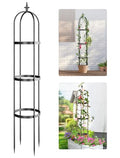 6ft Black Metal Obelisk Trellis for Climbing Plants Z31614