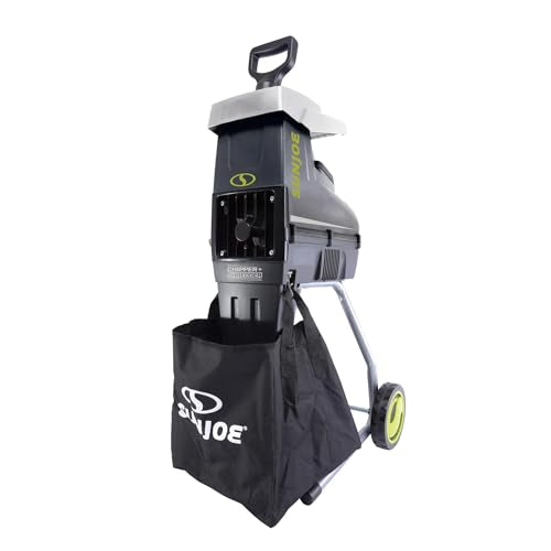 15-Amp Corded Electric Wood Chipper Shredder with Collection Bag C459