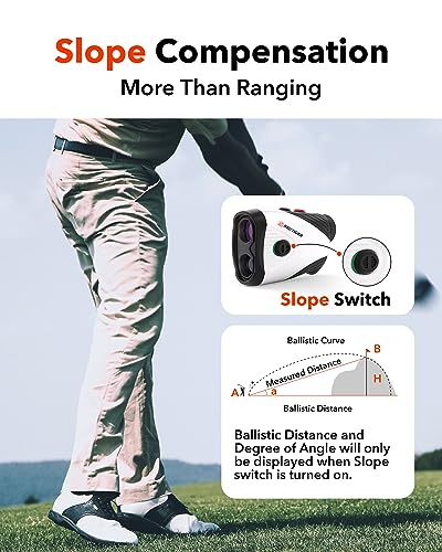 1200 Yards Laser Range Finder with Slope, 7X Magnification, Rechargeable G76654