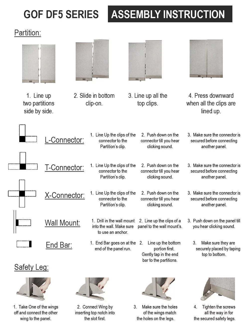 Office Cubicle Double 4 Stations 60D x 96W x 72H Office Partition Wall Room Divider V828