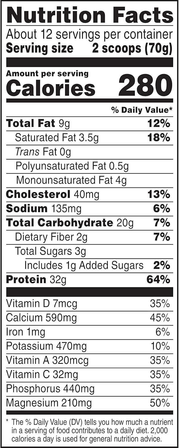 Intense Vanilla Protein Powder, 2 Pound, 11 Servings, 50g Protein U9137