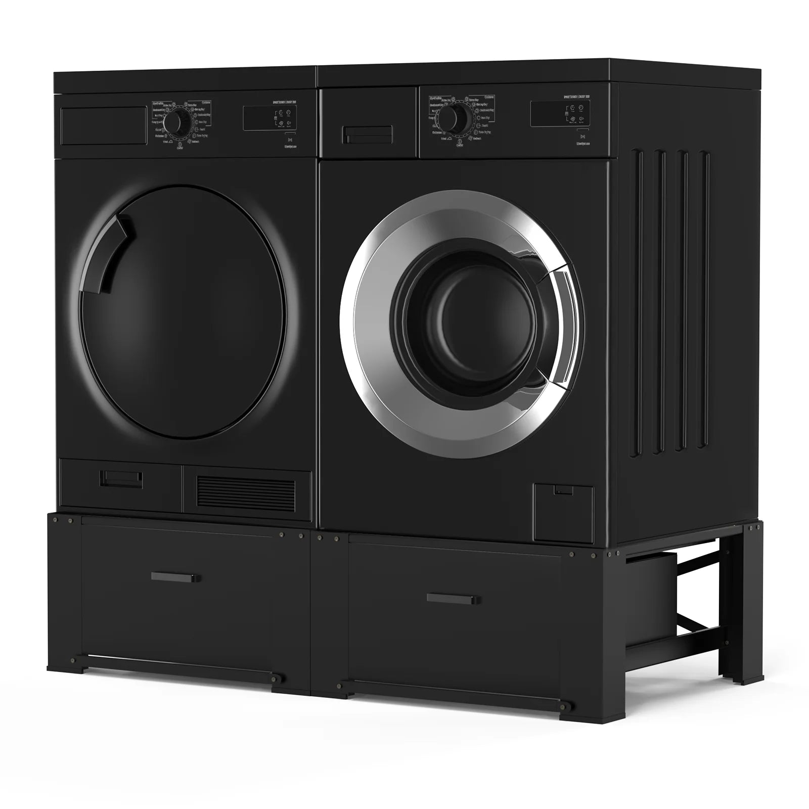 2 Pack 28"× 29" Heavy Duty Stainless Steel Black Laundry Pedestals T617
