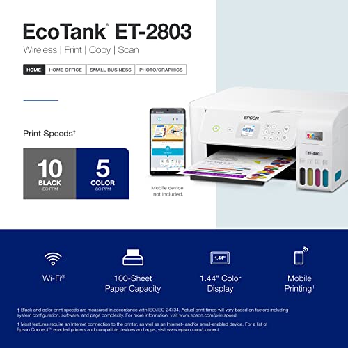 White Wireless All-in-One Supertank Printer K64953