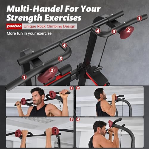 Power Tower Dip Station Pull Up Bar with Supine Board D519