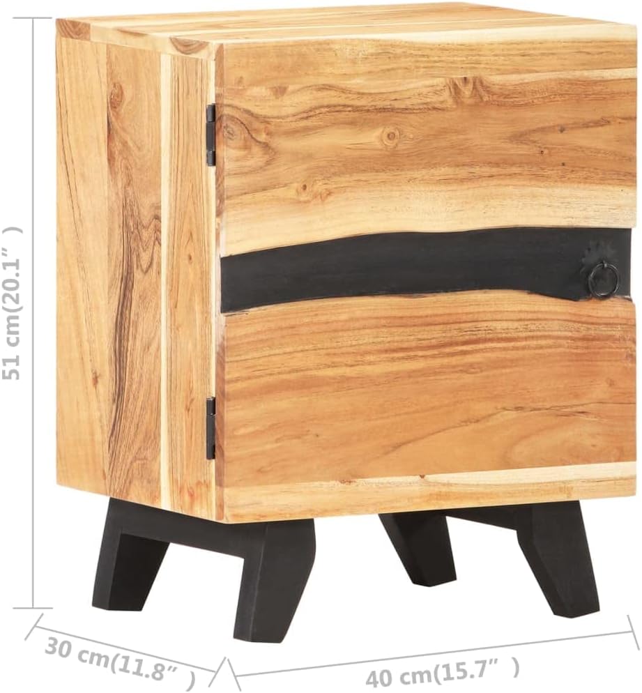 Solid Acacia Wood Corner Cabinet 15.7"x11.8"x20.1" G742374
