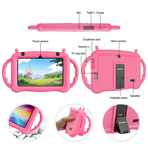 7 inch Android 12 Kids Tablet with 32GB and Drop-Proof Case F99555