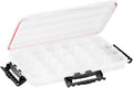 Waterproof Tackle Box, 14" X 9" X 1.875", Clear/Red T211