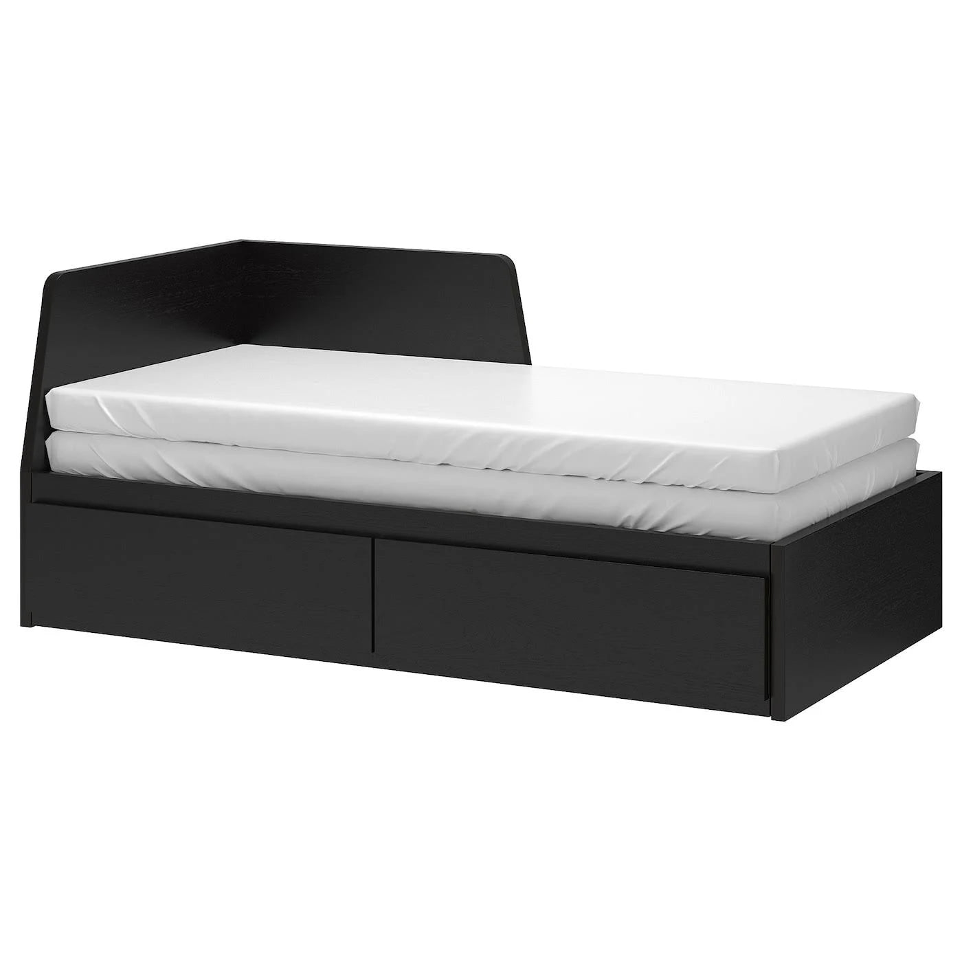Black Twin Daybed Frame with 2 Drawers O3610
