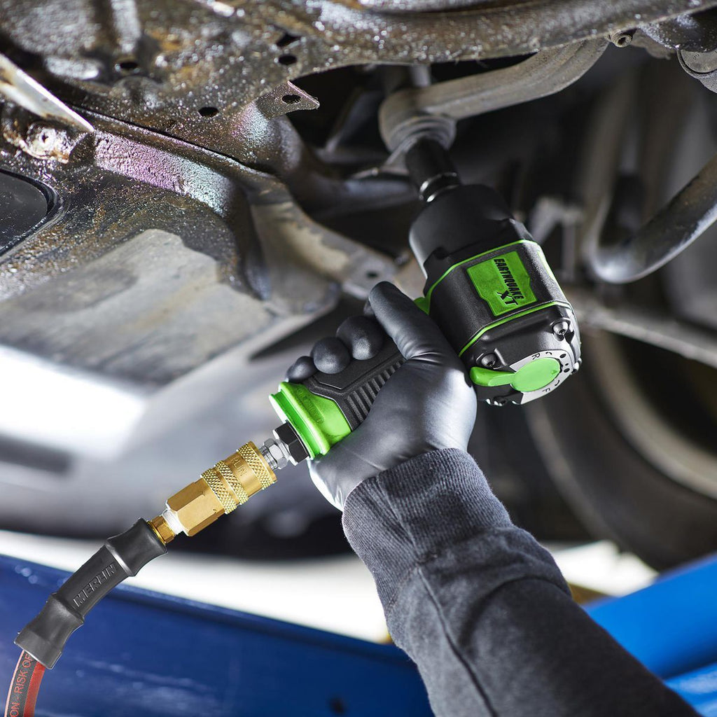 1/2 in. Supercompact Air Impact Wrench, Twin Hammer, 1000 ft-lbs, Green O11356