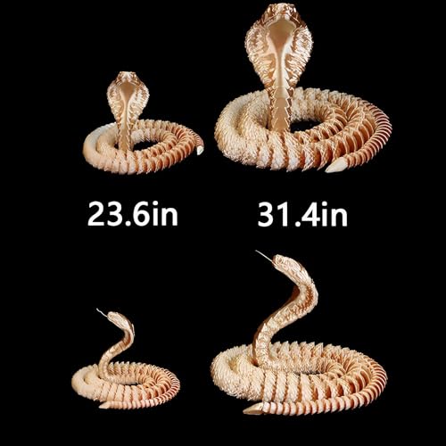 3D Printed Articulated Cobra Fidget Toy (Blue&Green 24in) Q6412