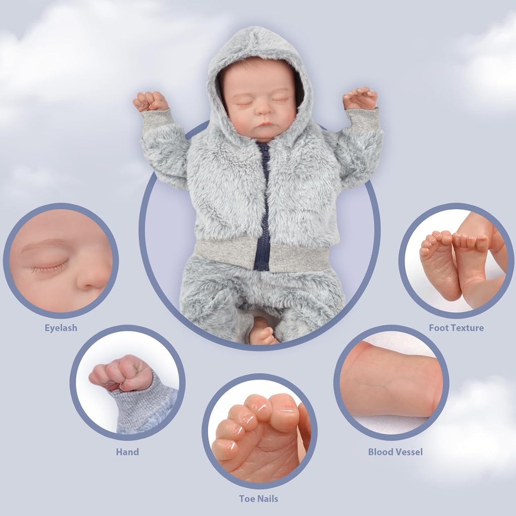 17-Inch Soft Vinyl Reborn Baby Doll J223