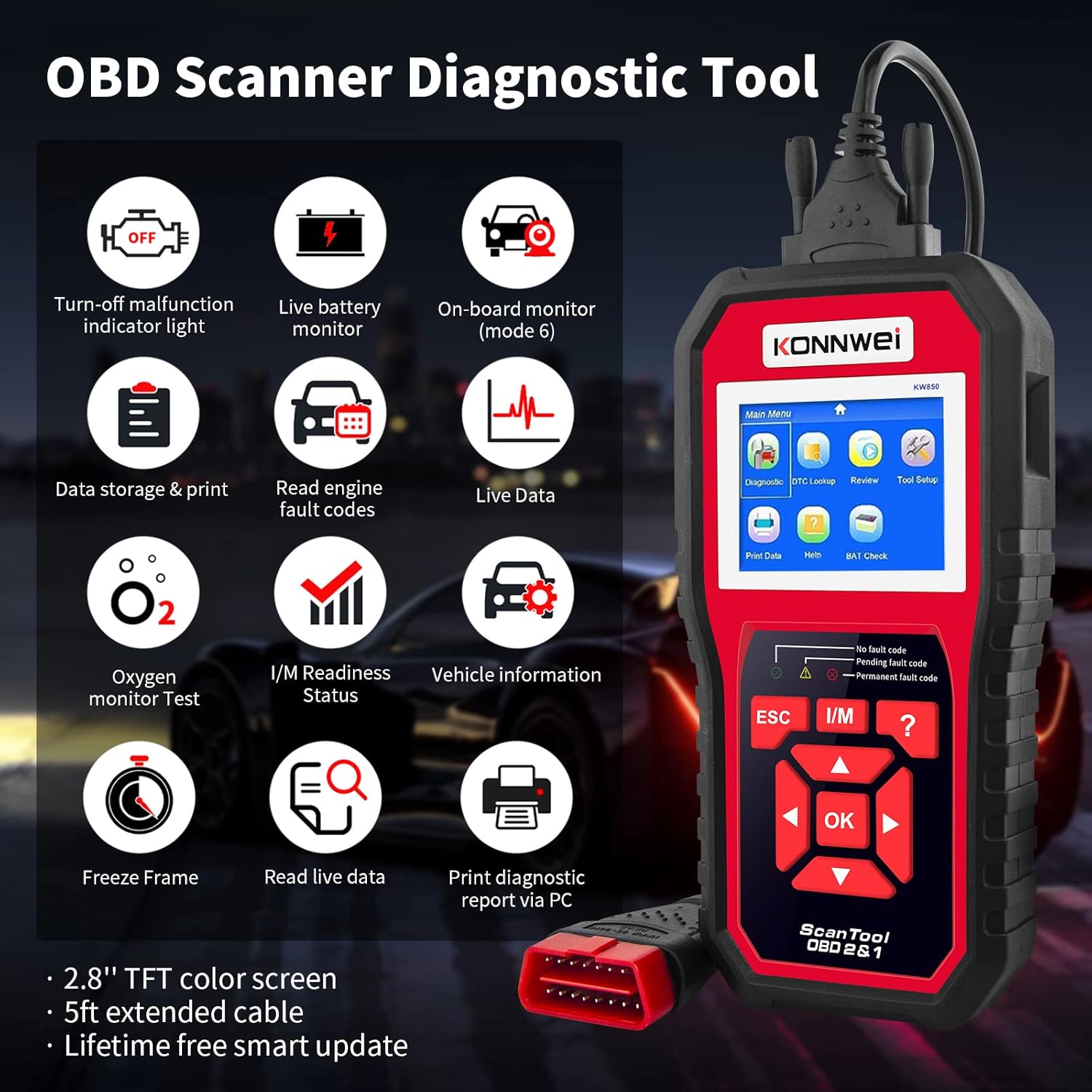 OBD II Scanner Diagnostic Scan Tool Pack of 2 U460042