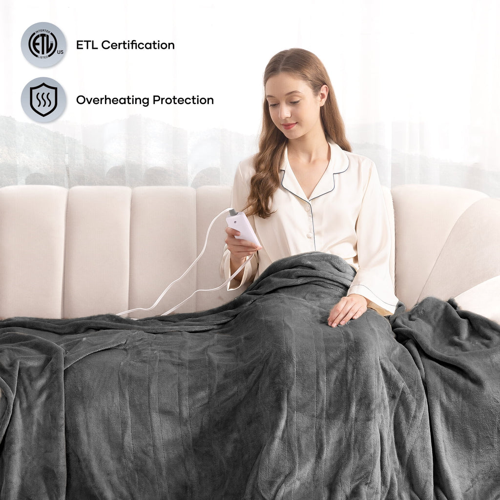 Gray Full Size Electric Blanket R45148