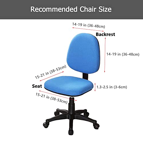 Creamy-White Stretch Jacquard Office Chair Cover W644894