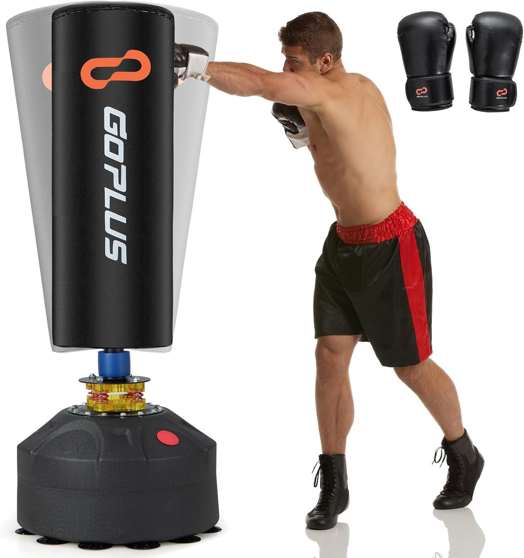 220LBS Freestanding Punching Bag with Gloves X927259