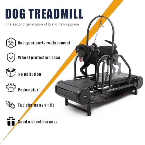 Non-Electric Dog Treadmill with Step Counter, Adjustable Incline & Brake W4740