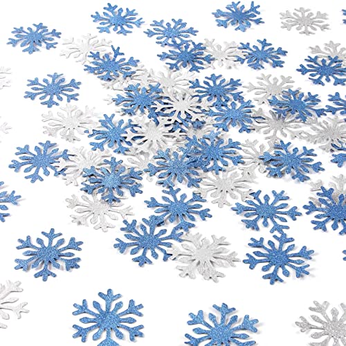 100pcs Glitter Paper Silver Blue Table Confetti L185208