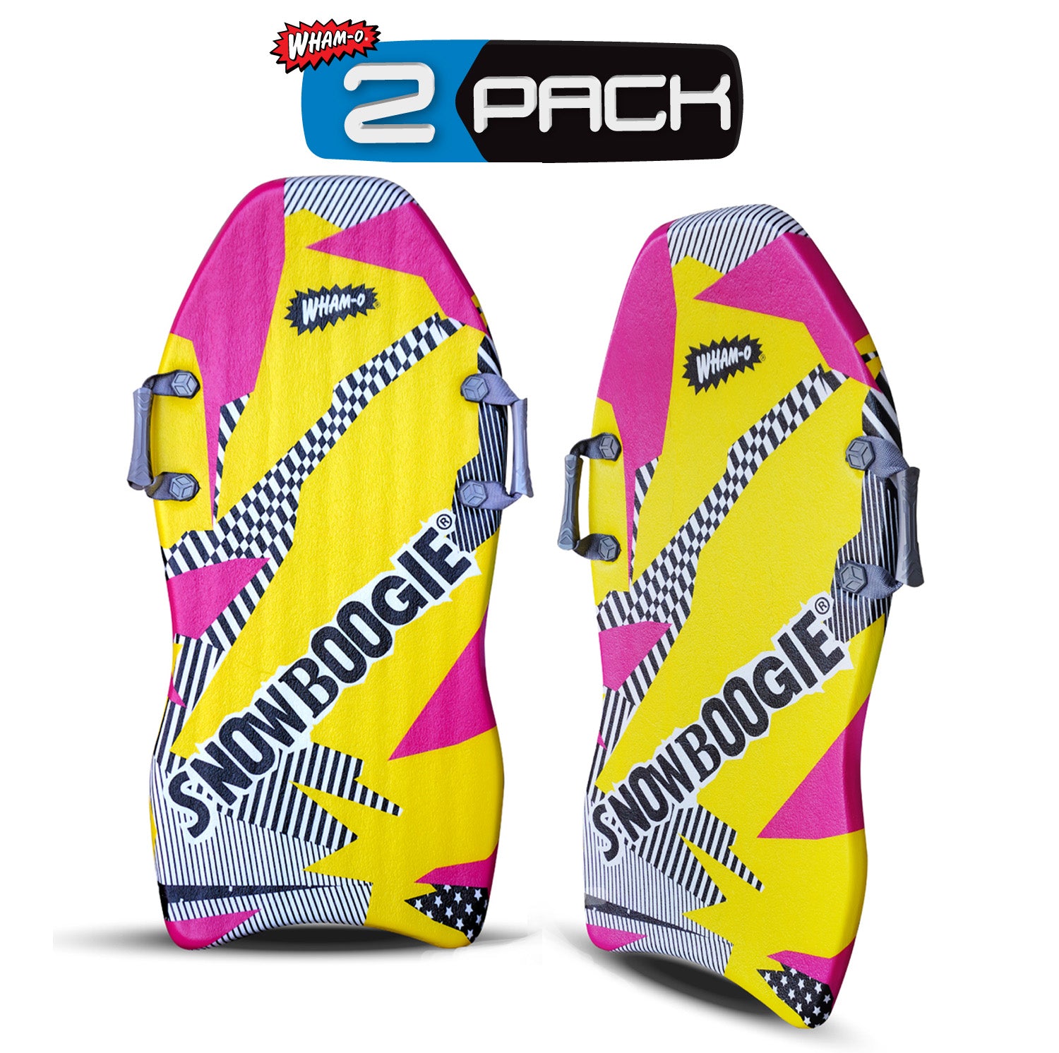 40" 2 Pack Single Rider Snow Sleds with Side Handles PE Foam Core V26094