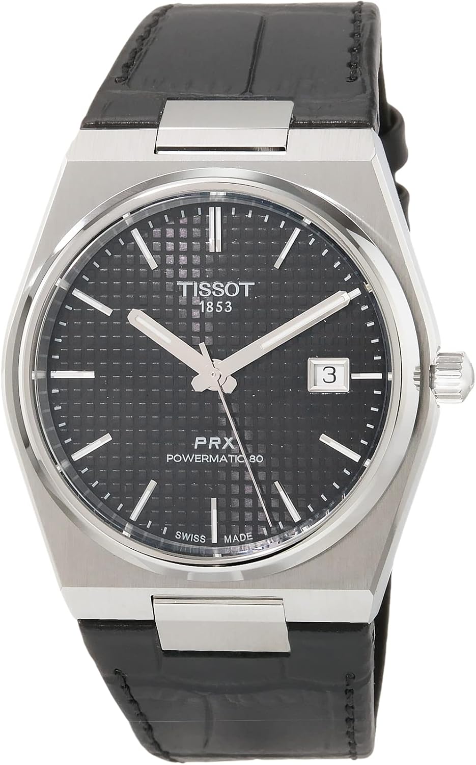 Black Leather Automatic Watch X35297