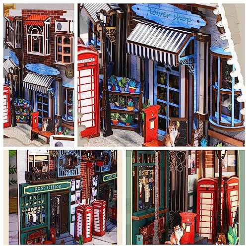 DIY Book Nook Miniature Kit, 3D Wooden Puzzle Booknook K90434
