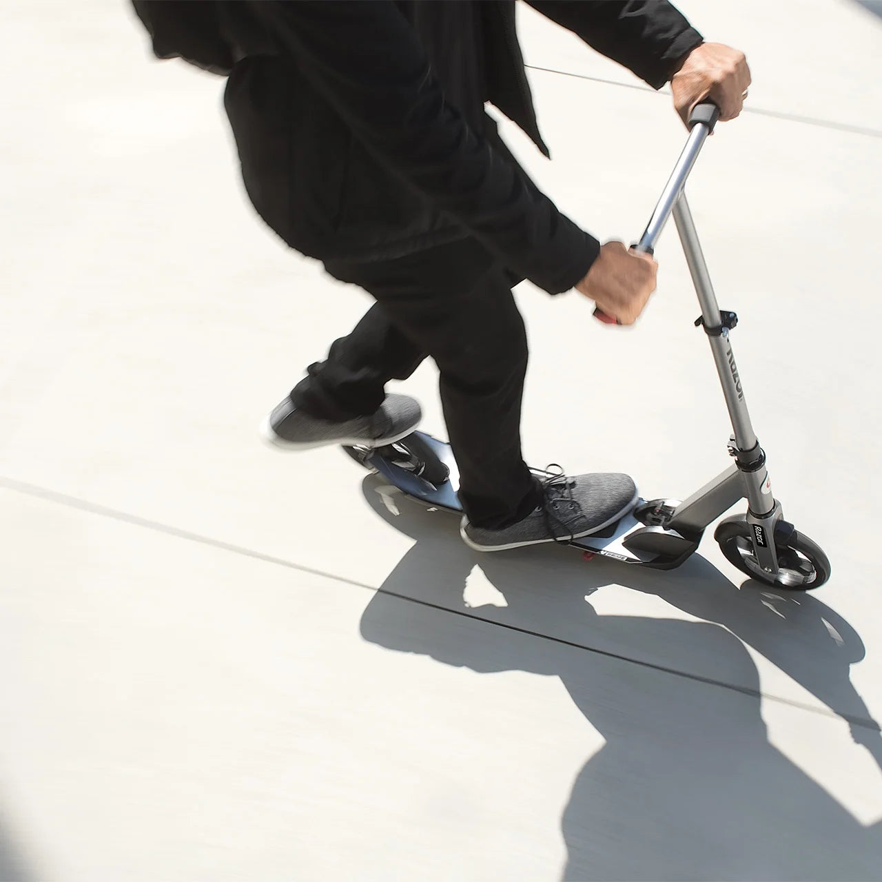 Folding Kick Scooter with 8" Wheels, Anodized Aluminum D9590