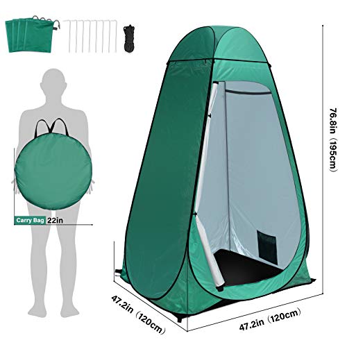 Pop-Up Privacy Tent Camping Portable Toilet Tent Outdoor Bathroom Changing Dressing Room Instant Privacy Shelters Extra-Tall UPF 50+ I740925