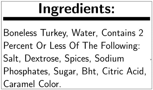 Turkey Skinless Sausage Links, 0.77 Ounce M3730