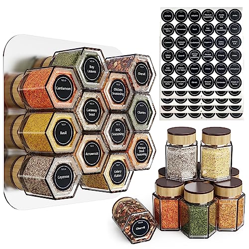 Set of 8 Magnetic Spice Tins with 2 Metal Wall-Plates Y255879
