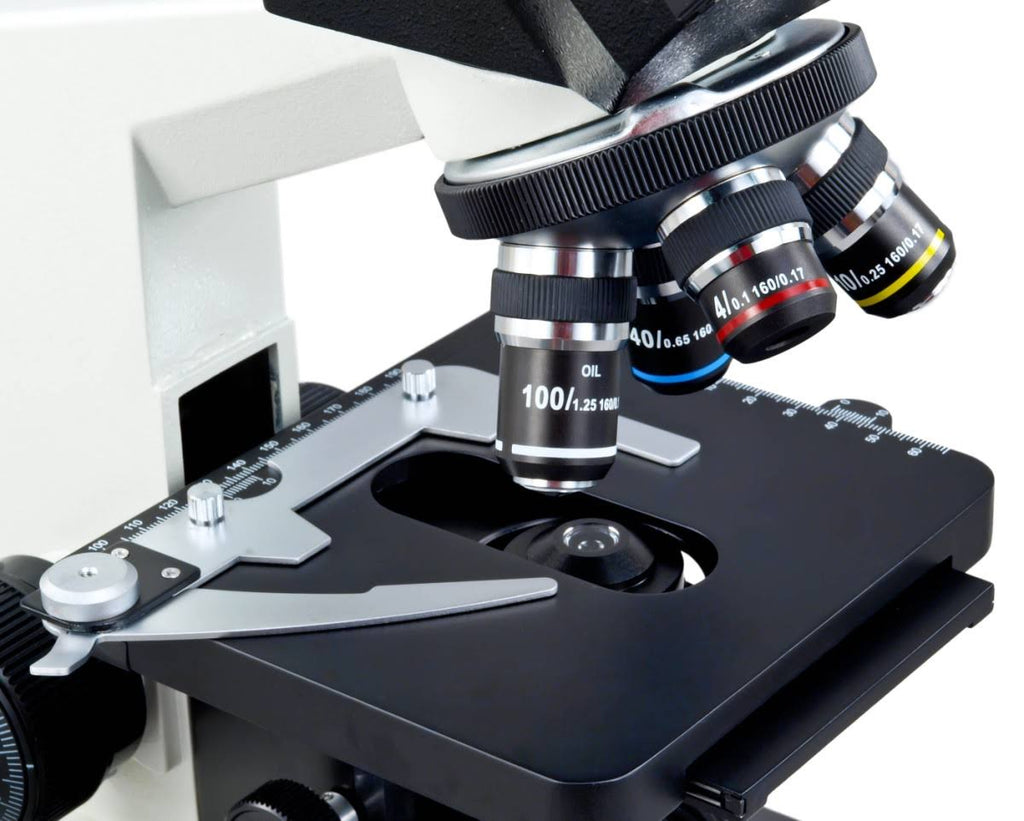 40X-2000X Binocular Lab Compound Microscope with Double Layer Mechanical Stage D778836