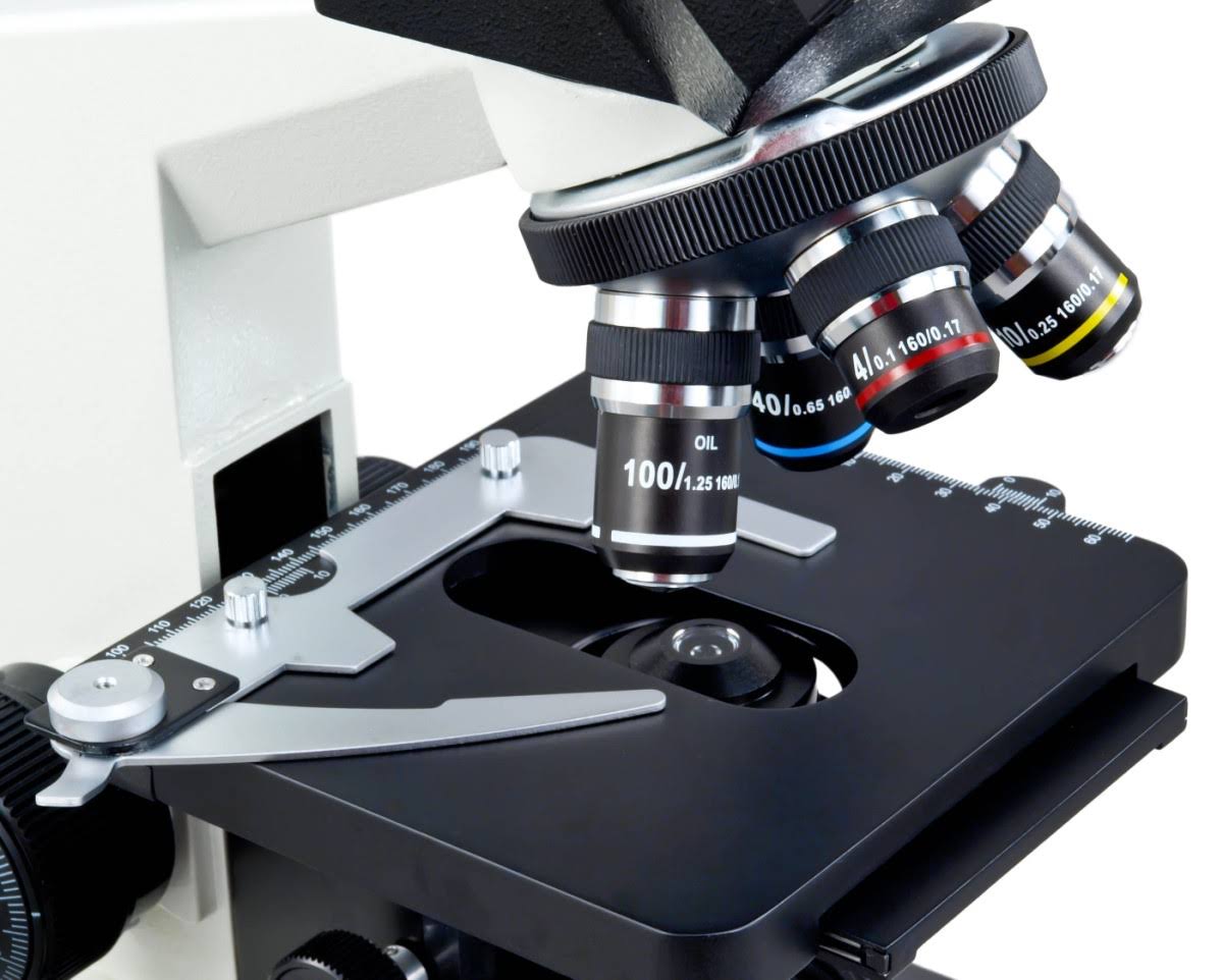 40X-2000X Binocular Lab Compound Microscope with Double Layer Mechanical Stage D778836