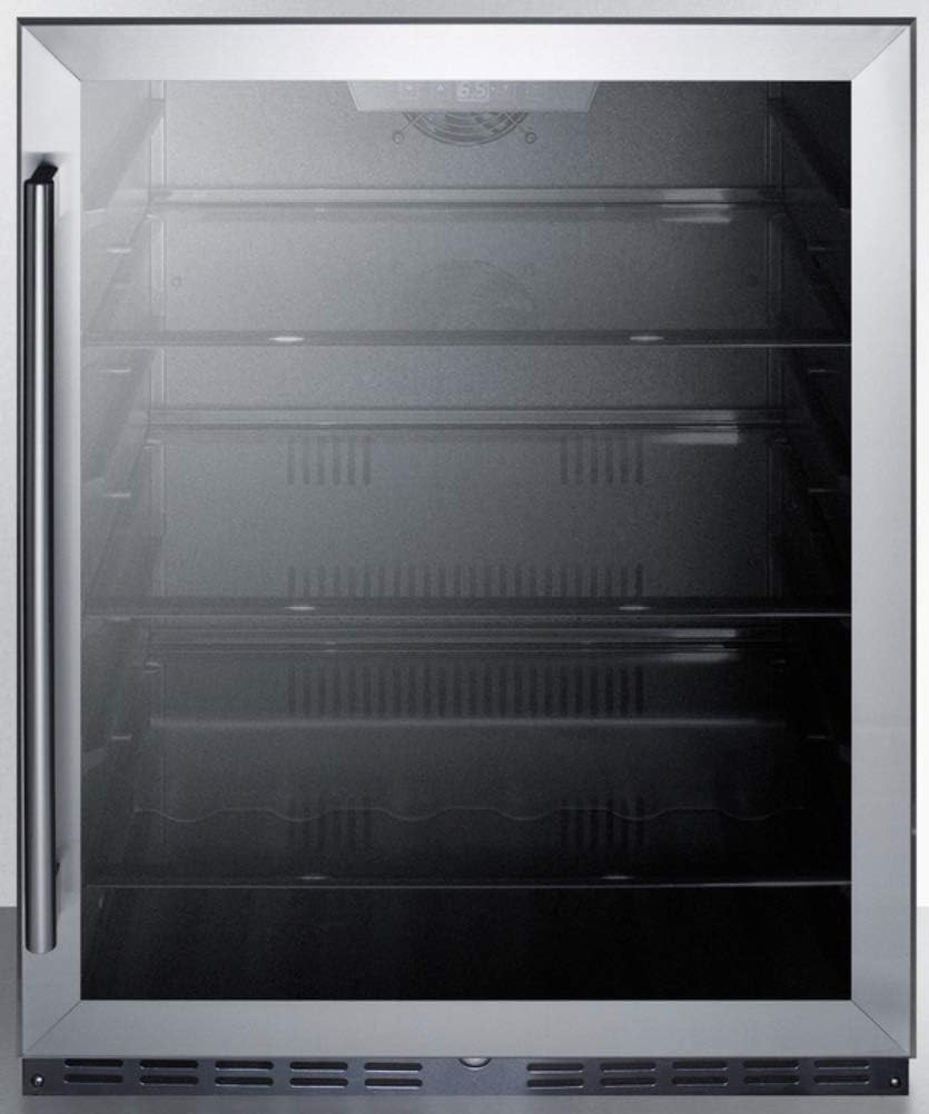 24" Compact Refrigerator with 5 cu. ft. Capacity in Stainless Steel G381