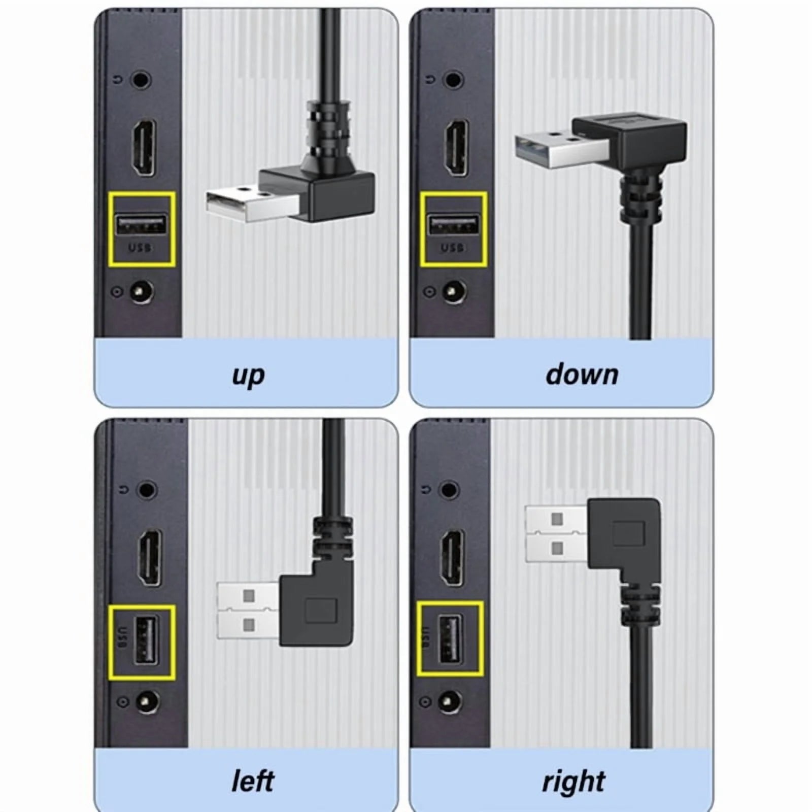 USB 2.0 Extension Cable Male to Female 90 Degree Angled B894